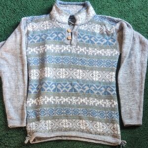 Alpaca Sweater With Collar And Buttons